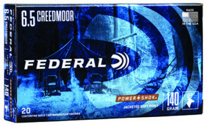 Federal 65CRDB Power-Shok 6.5 Creedmoor 140 gr Jacketed Soft Point 20 Per Box/ 10 Cs | Elite Firearms