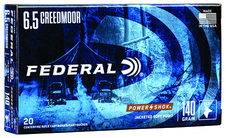 Federal 65CRDB Power-Shok 6.5 Creedmoor 140 gr Jacketed Soft Point 20 Per Box/ 10 Cs | Elite Firearms