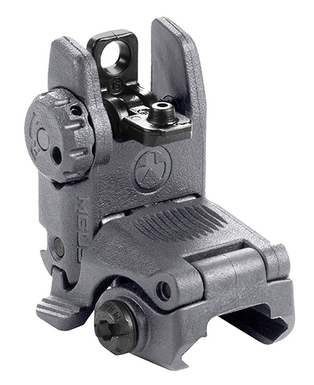 Magpul MAG248-GRY MBUS Sight Rear  Stealth Gray Folding for AR-15/M16 | Elite Firearms