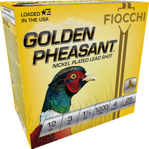 Fiocchi 123GP4 Golden Pheasant Extrema 12 Gauge 3" 1 3/4 oz 4 Shot 25 Per Box/ 10 Cs | Elite Firearms