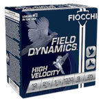 Fiocchi 12HV9 Field Dynamics High Velocity 12 Gauge 2.75" 1 1/4 oz 9 Shot 25 Per Box/ 10 Cs | Elite Firearms