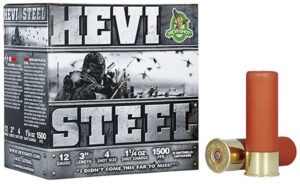 HEVI-Shot HS60004 HEVI-Steel 12 Gauge 3" 1 1/4 oz 4 Shot 25 Per Box/ 10 Cs