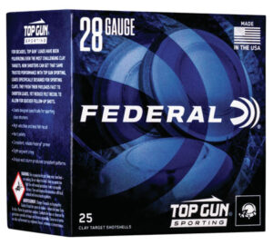 Federal TGS28218 Top Gun 28 Gauge 2.75" 3/4 oz 8 Shot 25 Per Box/ 10 Cs