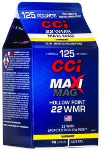 CCI 920CC Maxi-Mag Rimfire 22 WMR 40 gr Jacket Hollow Point 125 Per Box/ 10 Cs | Elite Firearms