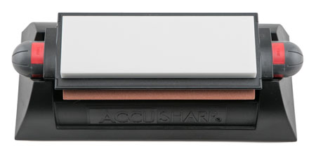 AccuSharp 025C Tri-Stone Deluxe Sharpening System Coarse, Medium, Fine Diamond, Alumina, Ceramic Sharpener Rubber Handle | Elite Firearms