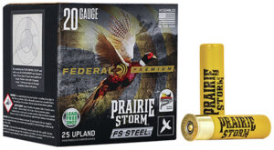 Federal PFSX207FS4 Premium Prairie Storm FS 20 Gauge 3" 7/8 oz 4 Shot 25 Per Box/ 10 Cs