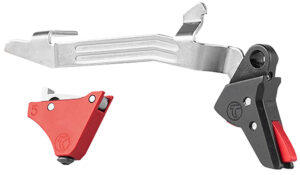 Timney Triggers ALPHAGLOCK5 Alpha Competition 9mm Luger/40 S&W/22 LR, Red Straight Trigger, Compatible w/Glock Gen5 & Glock 44 | Elite Firearms