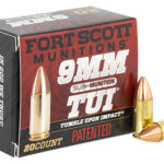 Fort Scott Munitions 9MM125SCVSS Tumble Upon Impact (TUI) 9mm Luger Subsonic 125 gr Solid Copper Spun 20 Per Box/ 25 Cs | Elite Firearms