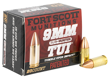 Fort-Scott 9mm Luger 125gr SUBSONIC Brass – 20rd
