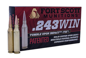 Fort Scott Munitions 243080SCV Tumble Upon Impact (TUI) Rifle 243 Win 80 gr Solid Copper Spun 20 Per Box/ 10 Cs | Elite Firearms