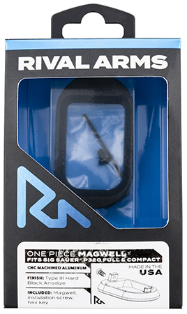Rival Arms RA-RA70S201A Two Piece Magwell made of Aluminum with Anodized Black Finish for Sig P320 Full Size & Compact