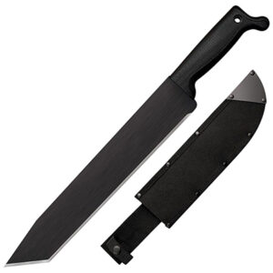 Cold Steel CS97BTMS Tanto  13" Black Matte Baked-On Anti Rust 1055 Carbon Steel Blade/ Black Polypropylene Handle 15.63" Long Includes Sheath | Elite Firearms
