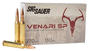 Sig Sauer V270SP13020 Venari 270 Win 130 gr Soft Point 20 Per Box/ 10 Cs | Elite Firearms