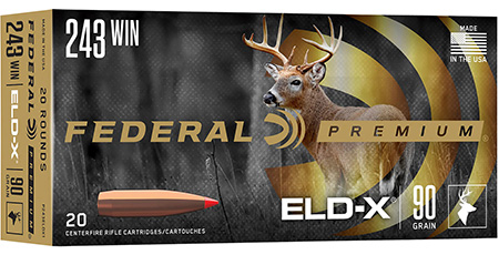 Federal .243 Winchester 90gr ELD-X Brass – 20rd