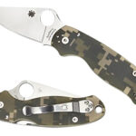 Spyderco C223GPCMO Para 3  2.95" Folding Plain Black DLC CPM S45VN SS Blade/Digital Camo Textured G10 Handle Includes Pocket Clip