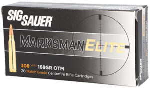 Sig Sauer E308M120 Marksman Elite 308 Win 168 gr Open Tip Match 20 Per Box/ 25 Cs