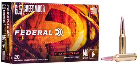 Federal F65CRDFS1 Fusion  6.5 Creedmoor 140 gr Fusion Soft Point 20 Per Box/ 10 Cs