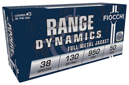 Fiocchi 38A Range Dynamics 38 Special 130 gr Full Metal Jacket 50 Per Box/ 20 Cs | Elite Firearms