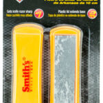 Smiths Products 50556 Arkansas Sharpening Stone Hand Held 4" Ceramic Stone Sharpener Plastic Handle White/Yellow | Elite Firearms