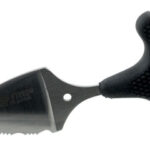 Cold Steel 43NS Mini Pal 1" Fixed Serrated Japanese AUS-8A SS Blade Black Synthetic Rubber Handle