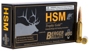 HSM 65CREEDMOOR140VLD Trophy Gold Extended Range 6.5 Creedmoor 140 gr Berger Hybrid Tactical Open Tip Match 20 Per Box/ 25 Cs | Elite Firearms