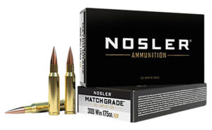 Nosler 60132 Match Grade RDF 308 Win 175 gr RDF Hollow Point Boat Tail 20 Per Box/ 10 Cs | Elite Firearms