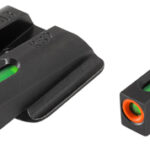 TruGlo TG13RS2PC TFX Pro Black | Green Tritium & Fiber Optic Orange Outline Front Sight Green Tritium & Fiber Optic Rear Sight | Elite Firearms