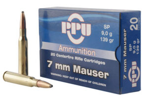PPU PP7 Metric Rifle  7mm Mauser 139 gr Soft Point 20 Per Box/ 10 Cs