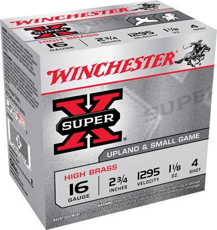 Winchester Ammo X16H4 Super X Heavy Game Load High Brass 16 Gauge 2.75" 1 1/8 oz 4 Shot 25 Per Box/ 10 Cs | Elite Firearms