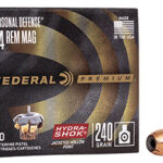 Federal P44HS1 Premium Personal Defense 44 Rem Mag 240 gr Hydra Shok Jacketed Hollow Point 20 Per Box/ 25 Cs