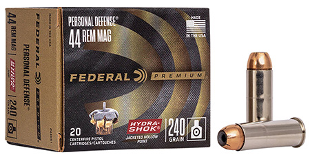 Federal .44 Magnum 240gr Nickel-Plated Brass – 20rd
