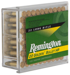 Remington Ammunition 21278 Golden Bullet Rimfire 22 LR 36 gr Plated Hollow Point 100 Per Box/ 50 Cs | Elite Firearms