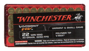 Winchester Ammo S22M2PT Varmint HV 22 WMR 30 gr Hornady V Max 50 Per Box/ 20 Cs | Elite Firearms