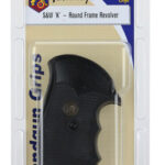Pachmayr 03266 Gripper Grip Checkered Black Rubber with Finger Grooves for S&W K/L Frame with Round Butt