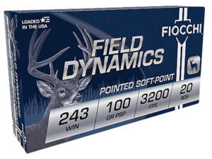 Fiocchi 243SPD Field Dynamics 243 Win 100 gr Pointed Soft Point 20 Per Box/ 10 Cs | Elite Firearms