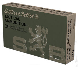 Sellier & Bellot SB300BLKA Rifle  300 Blackout 124 gr Full Metal Jacket 20 Per Box/ 50 Cs