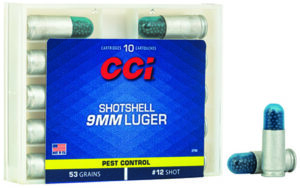 CCI 3790 Pest Control Shotshell 9mm Luger 53 gr Shotshell #12 Shot 10 Per Box/ 20 Cs | Elite Firearms