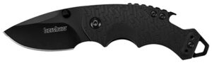 Kershaw 8700BLK Shuffle  2.40" Folding GFN Plain Black Oxide 8Cr14MoV SS Blade Black K Textured Glass-Filled Nylon Handle Includes Pocket Clip