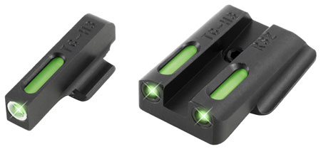 TruGlo TG13RS2A TFX Black | Green Tritium & Fiber Optic White Outline Front Sight Green Tritium & Fiber Optic Rear Sight | Elite Firearms