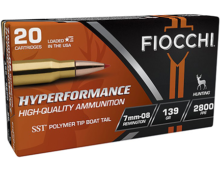 Fiocchi 7MM08HSA Hyperformance  7mm-08 Rem 139 gr Super Shock Tip 20 Per Box/ 10 Cs