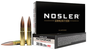 Nosler 51275 Match Grade 300 Blackout 220 gr Custom Competition Hollow Point Boat Tail 20 Per Box/ 20 Cs | Elite Firearms