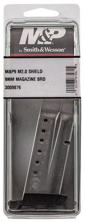 Smith & Wesson 3009876 M&P Shield  8rd 9mm Luger Fits S&W M&P Shield M2.0 Blued Steel