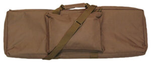 Bob Allen 79002 Max-Ops Rectangular Tactical Rifle Case Water Resistant Coyote Brown Polyester with Self Heading Nylon Zippers & Foam Padding 36" x 11" x 2.25" Exterior Dimensions | Elite Firearms