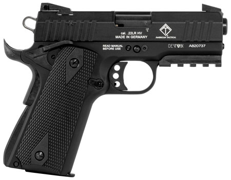 GSG GERG2210GSG9CA 922 *CA Compliant 22 LR 10+1 3.40" All Black Steel Barrel, Serrated Slide, Zinc Alloy w/Picatinny Rail & Beavertail Frame, Black Double Diamond Polymer Grip | Elite Firearms