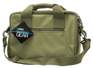 NcStar CPDX2971G VISM Double Pistol Range Bag w/Mag Pouches Heavy Duty Lockable Zippers For Compliance Padded Carry Handle Adjustable Shoulder Strap Green | Elite Firearms