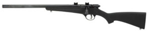 Savage Arms 13841 Rascal FLV-SR 22 Short Caliber with 1rd Capacity, 16.12" Threaded Barrel, Matte Blued Metal Finish & Matte Black Synthetic Stock Left Hand (Youth) | Elite Firearms