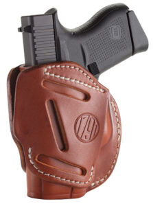 1791 Gunleather 3WH2CBRA 3-Way IWB/OWB Size 02 Classic Brown Leather Belt Loop Compatible w/ Ruger LCP Compatible w/ Glock 42 Compatible w/ S&W Bodyguard Ambidextrous Hand | Elite Firearms