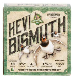 HEVI-Shot HS15504 HEVI-Bismuth 10 Gauge 3.50" 1 3/4 oz Bismuth 4 Shot 25 Per Box/ 10 Case | Elite Firearms