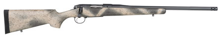 Bergara Rifles BPR33308 Premier Highlander 308 Win 4+1 20" Sniper Gray Cerakote Fluted Barrel, Sniper Gray Cerakote Stainless Steel Receiver, Woodland Camo Grayboe Stock, Right Hand | Elite Firearms