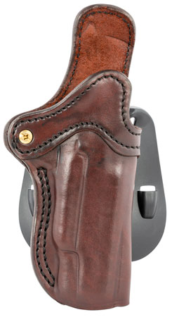 1791 Gunleather ORPDH1SBRR BH1 Optic Ready Size 01 OWB Style made of Leather with Signature Brown Finish, Adjustable Cant & Paddle Mount Type fits 4-5" Barrel 1911 for Right Hand | Elite Firearms